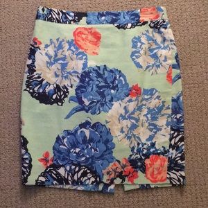 J.Crew Floral Pencil Skirt